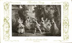 CPA Fantaisie Publicite Chocolat Vinay Le jeu des quatre coins Lancret 