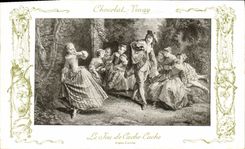 CPA Fantaisie Publicite Chocolat Vinay Le jeu de cache cache Lancret