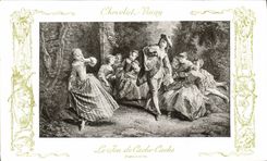 CPA Fantaisie Publicite Chocolat Vinay Le jeu de cache cache Lancret