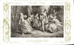 CPA Fantaisie Publicite Chocolat Vinay Le jeu de cache cache Lancret 