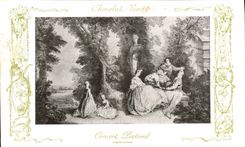 CPA Fantaisie Publicite Chocolat Vinay Concert pastoral Lancret