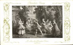 CPA Fantaisie Publicite Chocolat Vinay Le jeu des quatre coins Lancret Enfants
