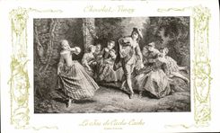 CPA Fantaisie Publicite Chocolat Vinay Le jeu de cache cache Lancret 