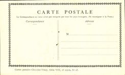 VINTAGE POSTCARD Fantasy Publicity Vinay Chocolate fire Lancret