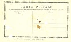 VINTAGE POSTCARD Fantasy Publicity Vivay Chocolate fire Lancret