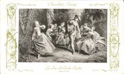 CPA Fantaisie Publicite Chocolat Vivay Le jeu de cache cache Lancret