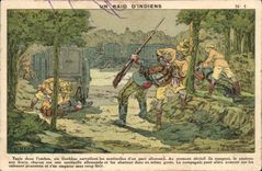 CPA Un raid d'indiens Militaria 