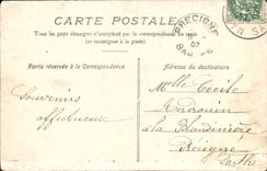 CPA a l'etable Paysan Vache Poules Folklore