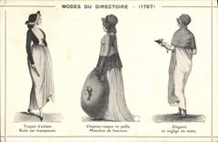 VINTAGE POSTCARD Fantasy Women Modes of the Directory 1797