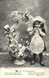 VINTAGE POSTCARD Fantasy Child Lo Bouquetiero Folklore