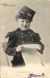 VINTAGE POSTCARD Fantasy Frimousses Child the letter of the Country-woman