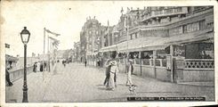 VINTAGE POSTCARD ACbourg the walk of the beach