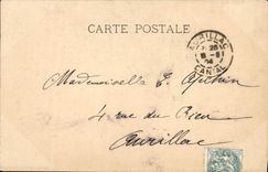 VINTAGE POSTCARD Fantasy Woman Pebble and the pot with milk