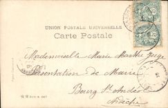 VINTAGE POSTCARD Fantasy Christmas Child with the small Imp