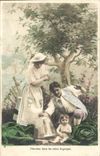 VINTAGE POSTCARD To seek In Choux the Boy Child wife Baby