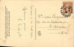 Caza de la POSTAL de la VENDIMIA pequeña de Vermeil ofrecida por Lisieux el Brasil