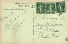 Couronnment de la catedral de Reims de la POSTAL de la VENDIMIA de la puerta bendecida de la central de la Virgen