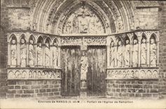 VINTAGE POSTCARD Surroundings De Nangis Gate De I' Eglise De Rampillon