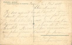 VINTAGE POSTCARD Wiesbaden Kurhaus Grosser Kouzertsual MIT Kaiserloge