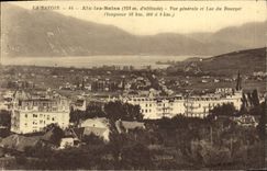 CPA La Savoie Aix Les Bains Vue Generale et Lac Du Bourget