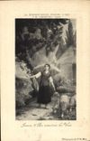 CPA La Bienheureuse Jeanne D'Arc entendant des vois Moutons Ange