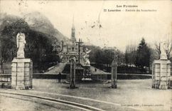 POSTAL de la VENDIMIA la entrada pesada de Pyrenees del santuario