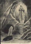 VINTAGE POSTCARD Lourdes Appearance Of the Virgin has Bernadette