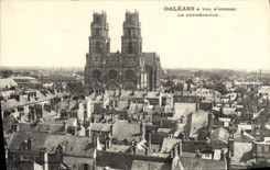 CPA Orleans Vue D'Oiskau La Cathedrale