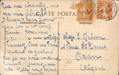 VINTAGE POSTCARD Versailles Before Court Of the Castle Seen of the small stables of the king and avenue of Paris