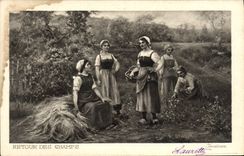 VINTAGE POSTCARD Fantasy Return of the fields