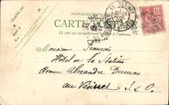 VINTAGE POSTCARD Montbeliard the statue of colonel Denfert