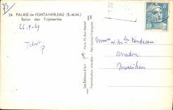 MODERN CARD Palate De Fontainebleau Living room Of the Tapestries