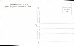 VINTAGE POSTCARD Fontainebleau Gardens Of the Palate Fountain Of Diane