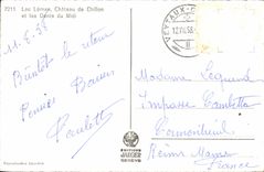 MODERN CARD Lake Leman Castle of Chillon and teeth of Midday Boat