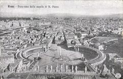 El panorama de Roma de la POSTAL de la VENDIMIA pavimentó a Cupcla di S Pedro