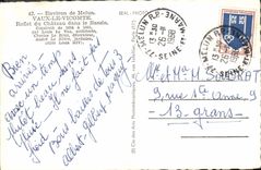 MODERN CARD Environ of Melun Be worth the Viscount Reflection of the castle in the basin