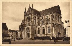 VINTAGE POSTCARD Rennes Church Aubin Saint