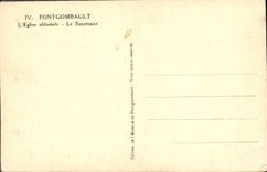 POSTAL Fontgombault de la VENDIMIA la iglesia de la abadía