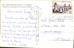 La POSTAL Pau de la VENDIMIA el cuarto del castillo tiene que dormir de la reina de Albret