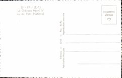 POSTAL MODERNA Pau el castillo Enrique IV visto del parque nacional