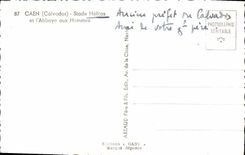 CPM Caen Stade Helitas et l'Abbaye aux Hommes