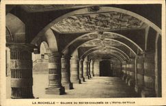 VINTAGE POSTCARD La Rochelle Gallery Of Rez De Chaussee Of the Town hall