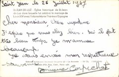 MODERN CARD St Jean De Luz Church Historical of St Jean de Luz