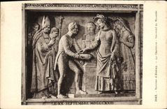 VINTAGE POSTCARD Surroundings of Auray Low Chatreuse relief of the mausoleum