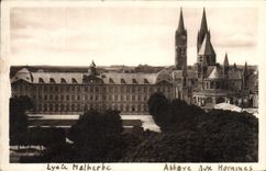 CPA Caen Le lycee et l'eglise St Etienne