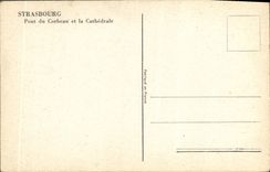 Puente de Estrasburgo de la POSTAL de la VENDIMIA de la ménsula y de la catedral