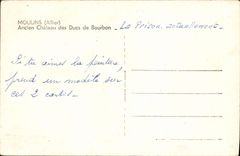 VINTAGE POSTCARD Moulins Old castle of the dukes of Bourbon