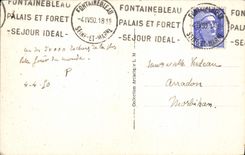 VINTAGE POSTCARD Drill De Fontainerleau the Mushroom of Bitterly