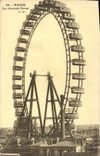 VINTAGE POSTCARD Paris the Large Wheel