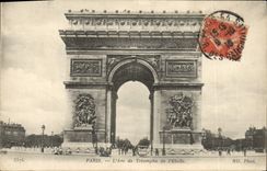 VINTAGE POSTCARD Paris Arc de Triomphe of Etoite